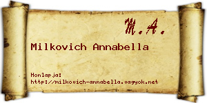 Milkovich Annabella névjegykártya